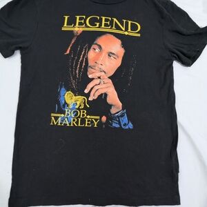 Bob Marley Reggae Legend Black T-Shirt Size Small